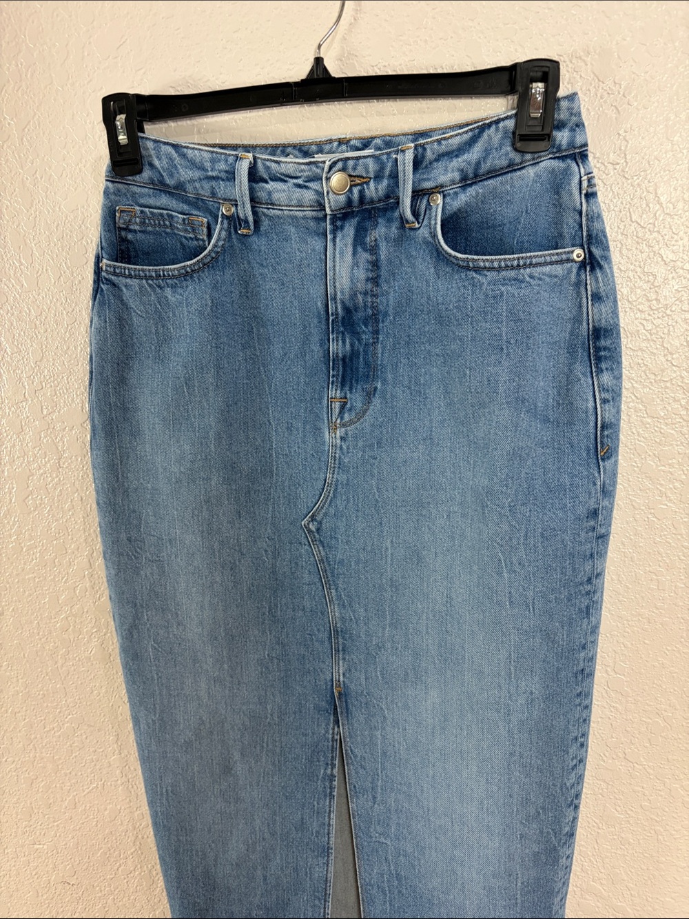Good American ,Front Maxi,Size 8/29, High-Waist Blue Denim Pencil Skirt Jeans - Picture 3 of 17